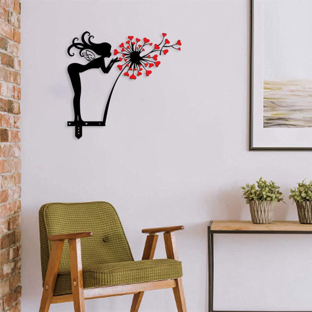 frJardioui Décoration Murale Extérieure "Les Pissenlits de l'Amour"