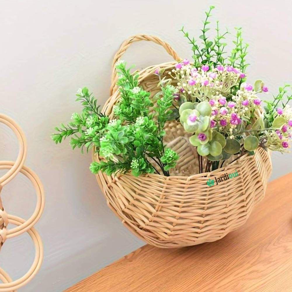 Jardinière Osier Murale Élégante