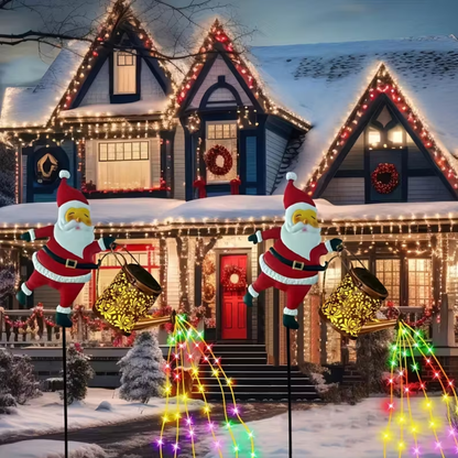 Père Noël Cascade Lumineuse Enchantée