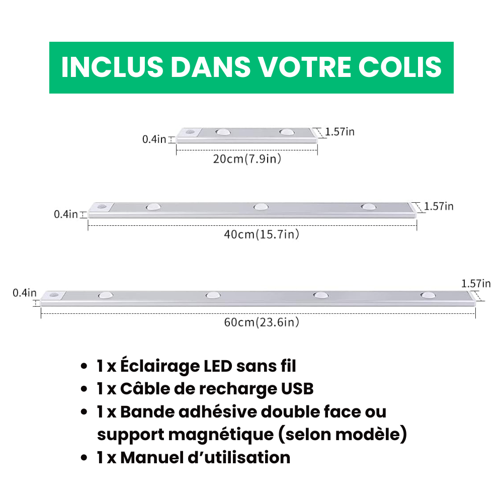 Éclairage Premium LED avec capteur de mouvement