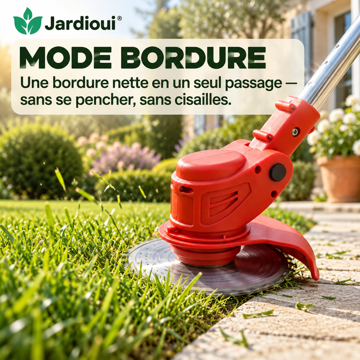 Coupe-Bordures et Débroussailleuse Sans Fil 3-en-1 – Haute Puissance