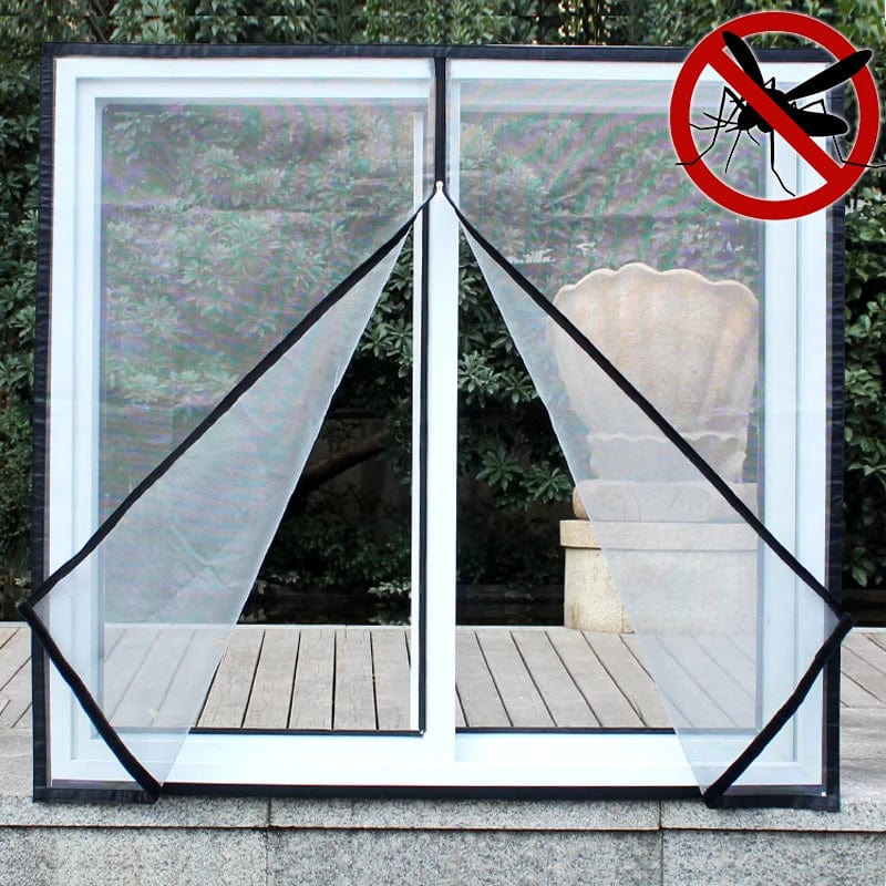 Jardioui 1 Moustiquaire / S (100x100cm) Moustiquaire Fenêtre en PVC Sécurisée Ultra-Pratique