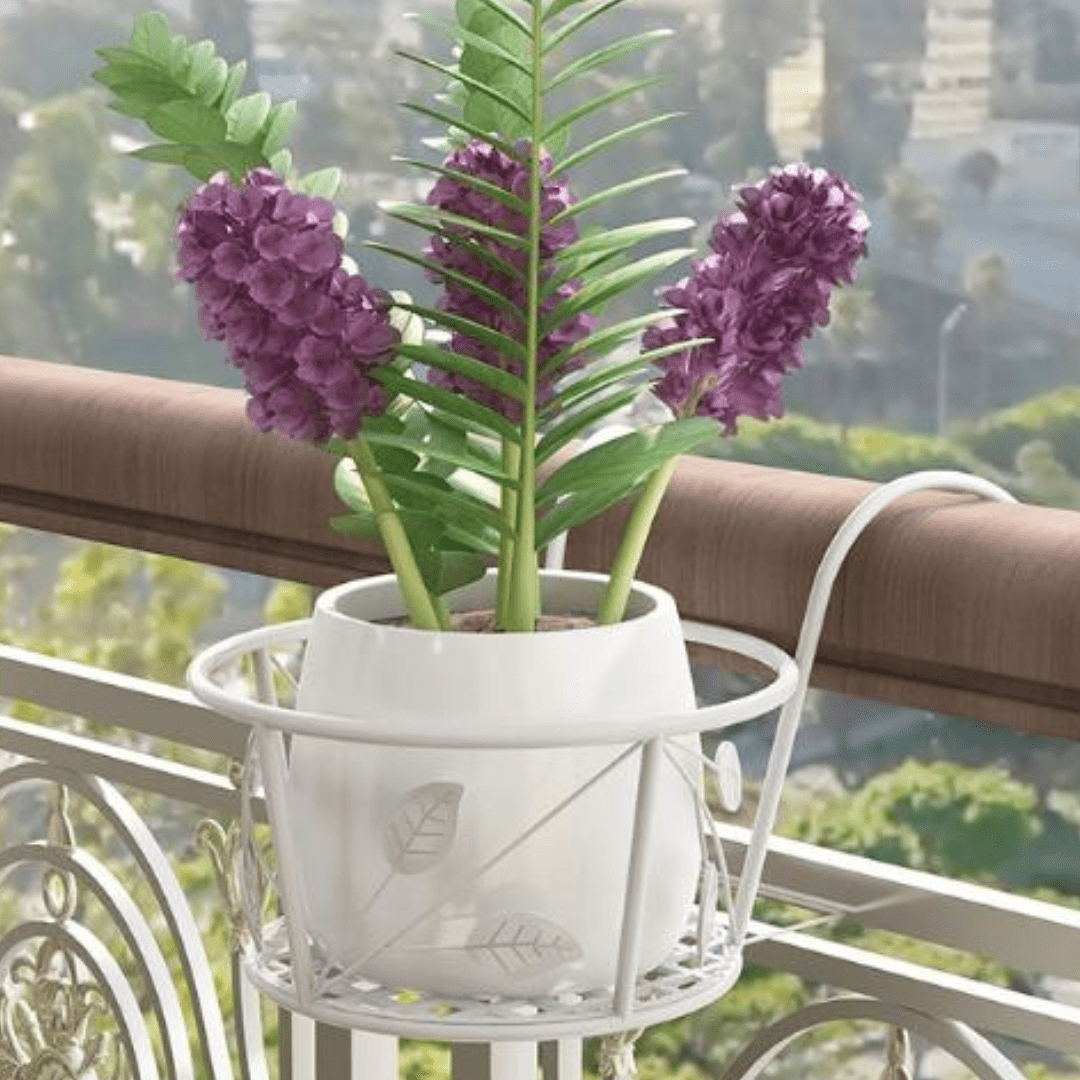 Jardioui 1 Support (29.90€/pc) / Style A / Blanc Support de Pot de Fleurs pour balcon