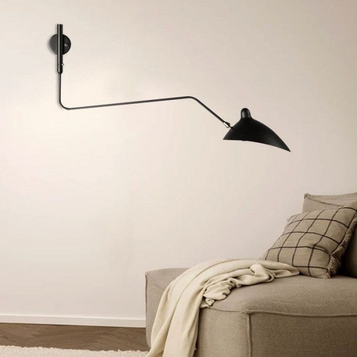 Jardioui 1 Tête-à-tête | 60 cm / Noir Applique Murale LED Vintage Orientable