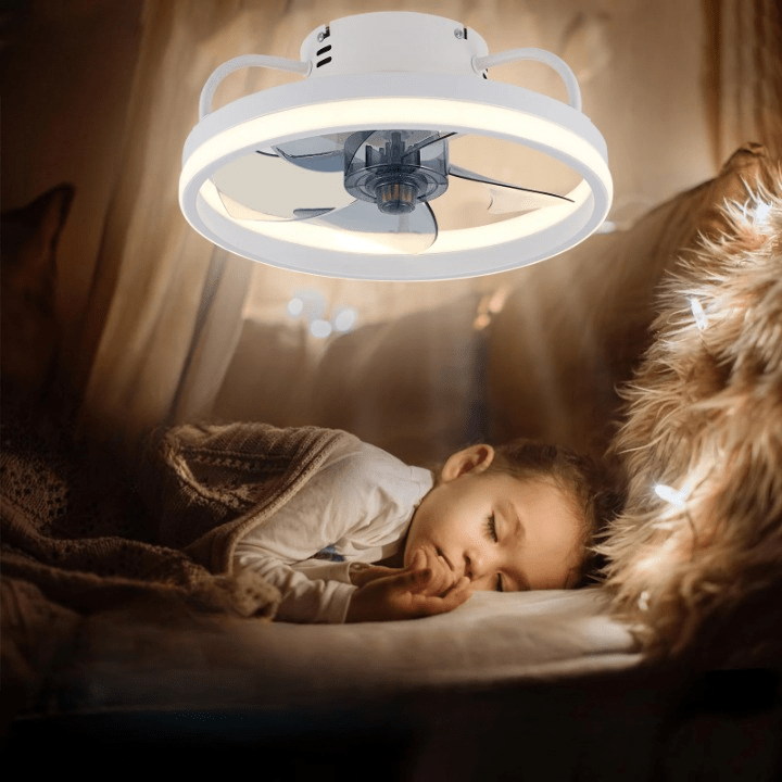 Jardioui 1 Ventilateur (69.90 €/ pcs) / Blanc Ventilateur de Plafond avec Lumière Multifonction Premium