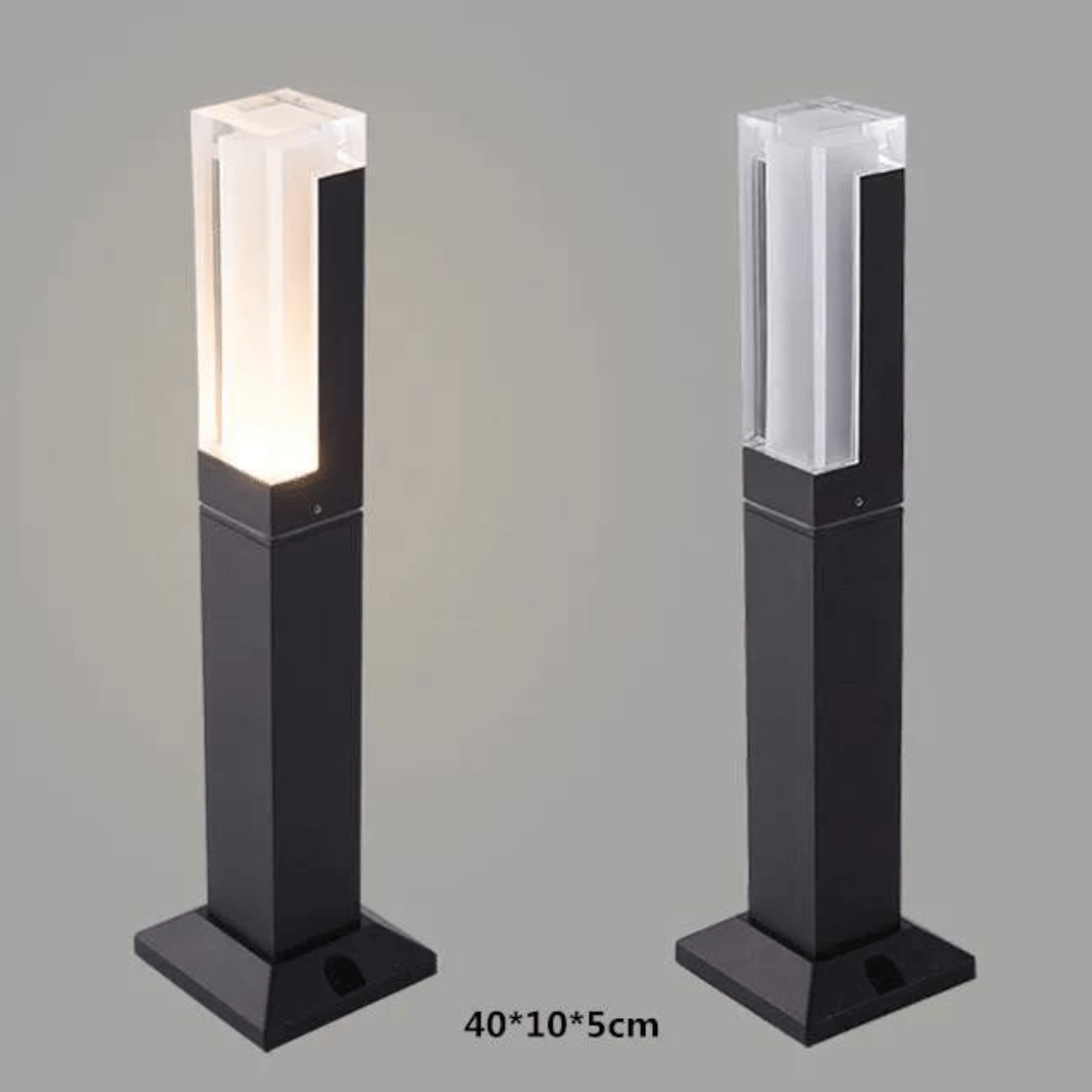 Jardioui 2 Lampes / M / Blanc Lampe Pilier LED Moderne Éclatante