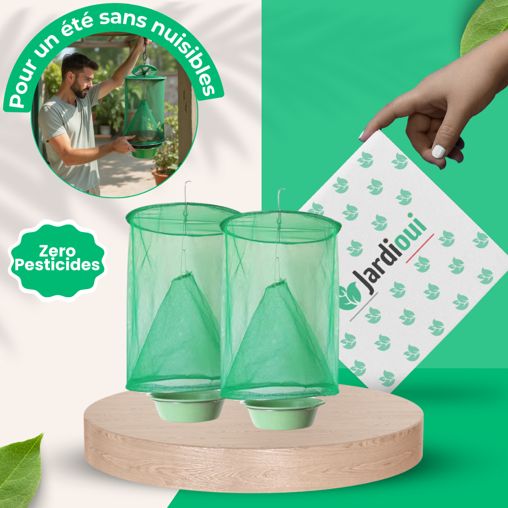 Jardioui 2 Pièges (12.45€/Pcs) Piège à mouches Suspendu d'Extérieur Ultra Efficace