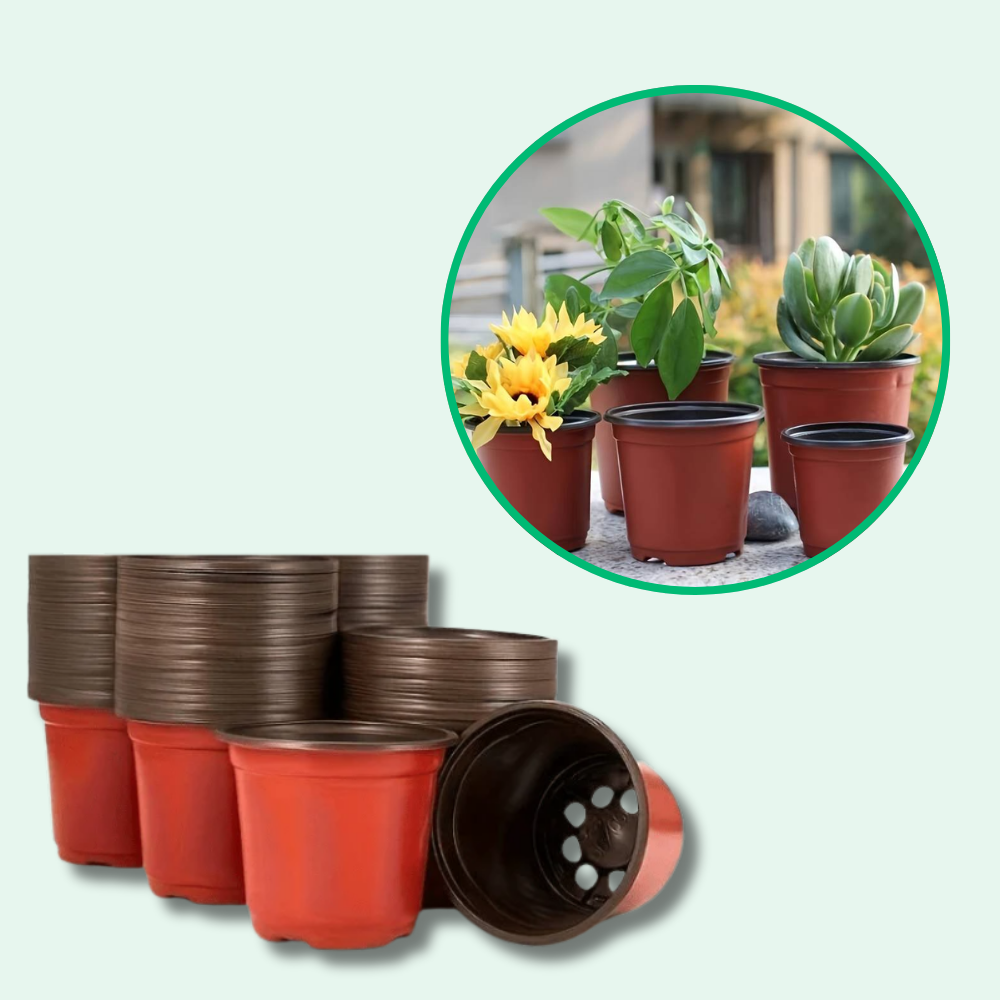 Jardioui 50 Pots Pot de Fleur Plastique Réutilisable