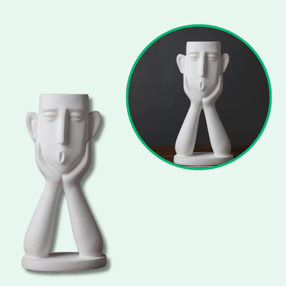 Jardioui A Pot de Fleurs Visages Artistiques Élégants