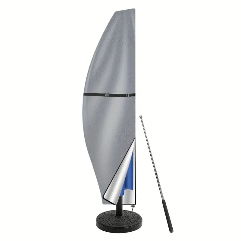 Jardioui Gris / M (280cm- Parasols en porte-à-faux) Housse Protectrice Intégrale Anti-UV pour Parasol