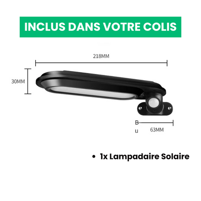 Jardioui Lampadaire Solaire Détecteur de Mouvement Puissant