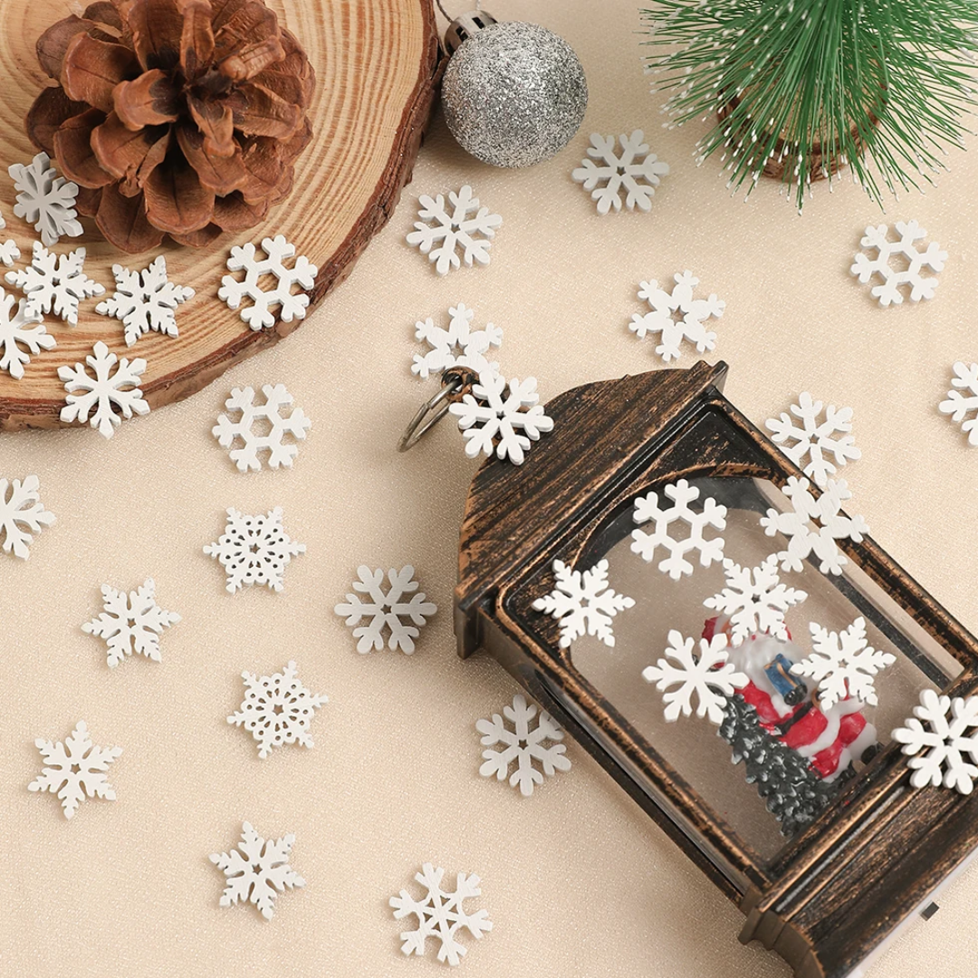 Jardioui Mini Flocons de Neige Blancs Délicats