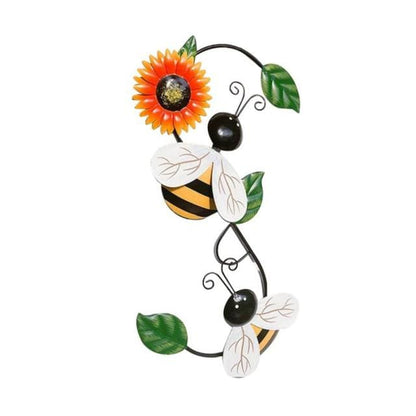 frJardioui Abeille Décoration Murale Extérieure "Abeille & Coccinelle"