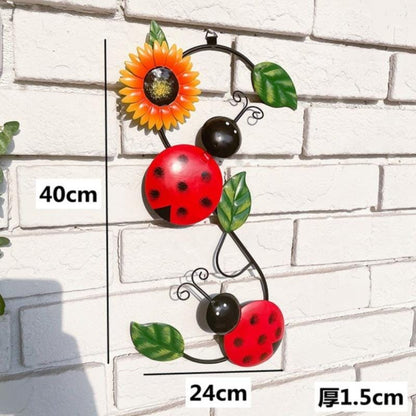 frJardioui Décoration Murale Extérieure "Abeille & Coccinelle"