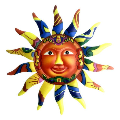 frJardioui Jaune Décoration Murale Extérieure "Soleil Inca"