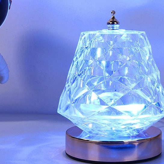 Jardioui Lampe en cristal à Lumière Multicolore